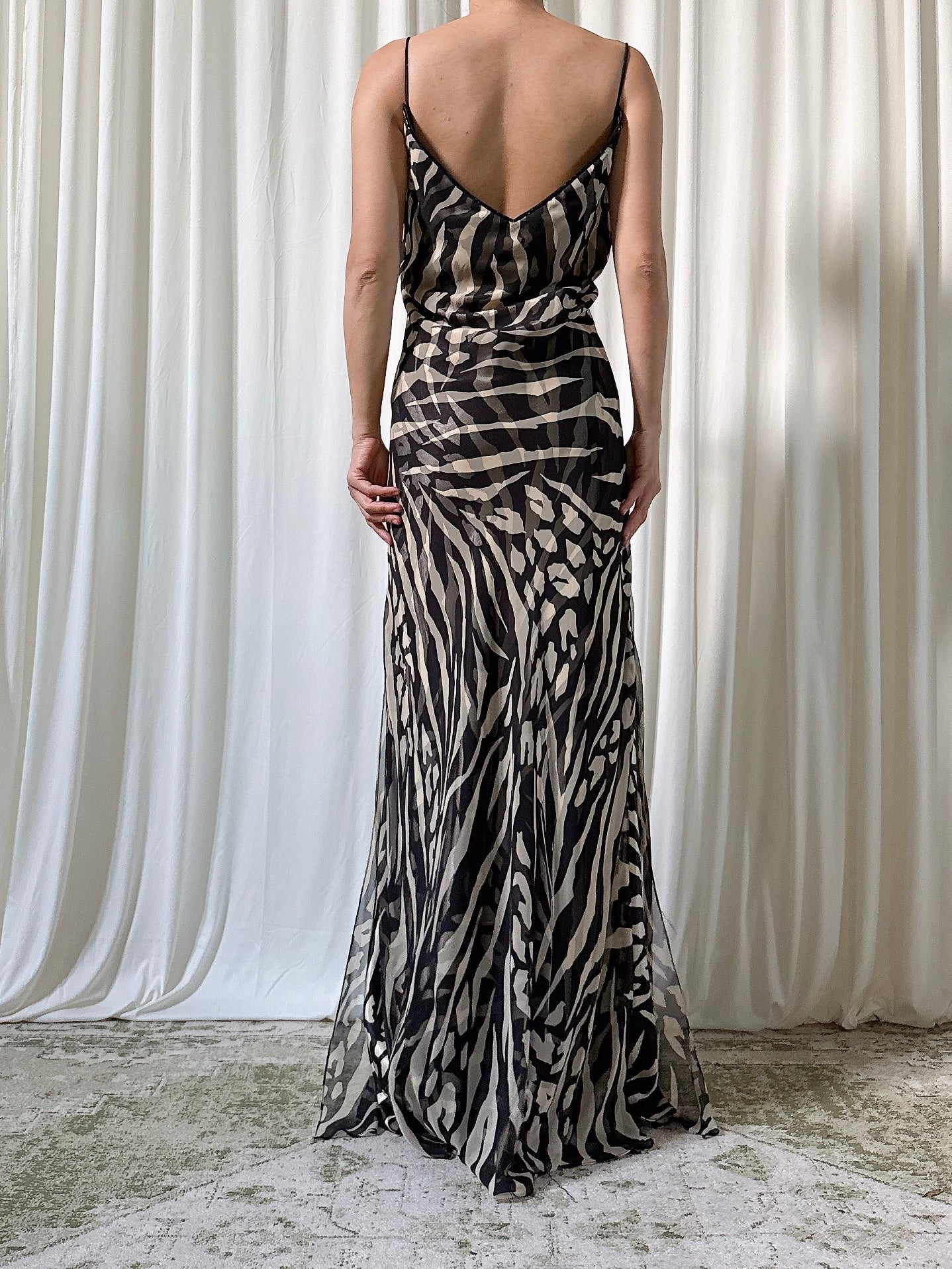 Vintage After Six Animal Print Dress - US 14
