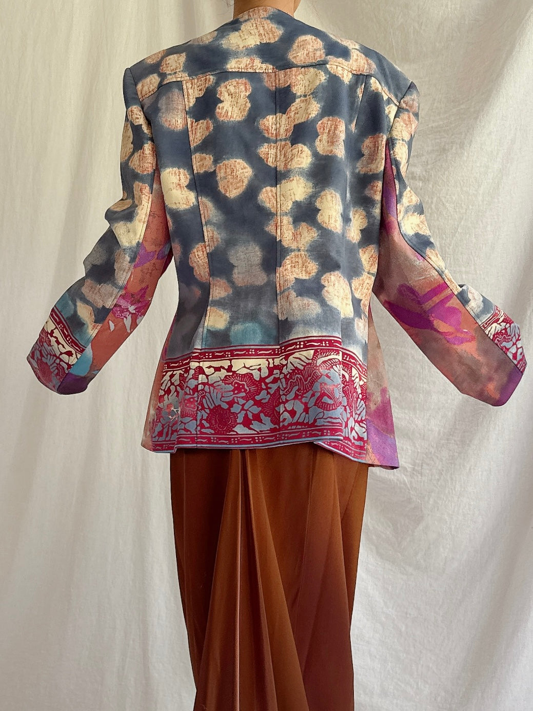 Vintage Emmanuelle Khanh  Abstract Jacket - M/L FR 44