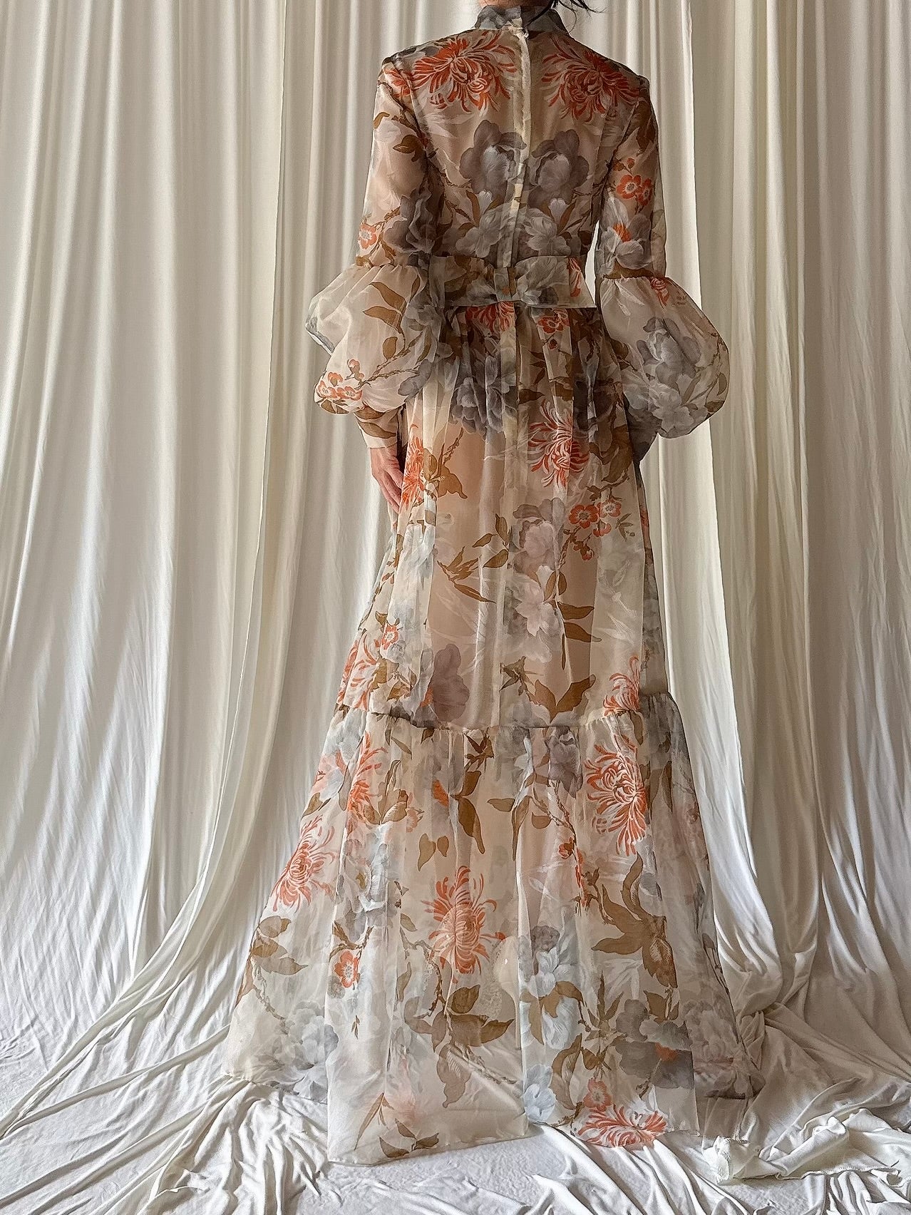 Vintage Floral Tricot Dress - S