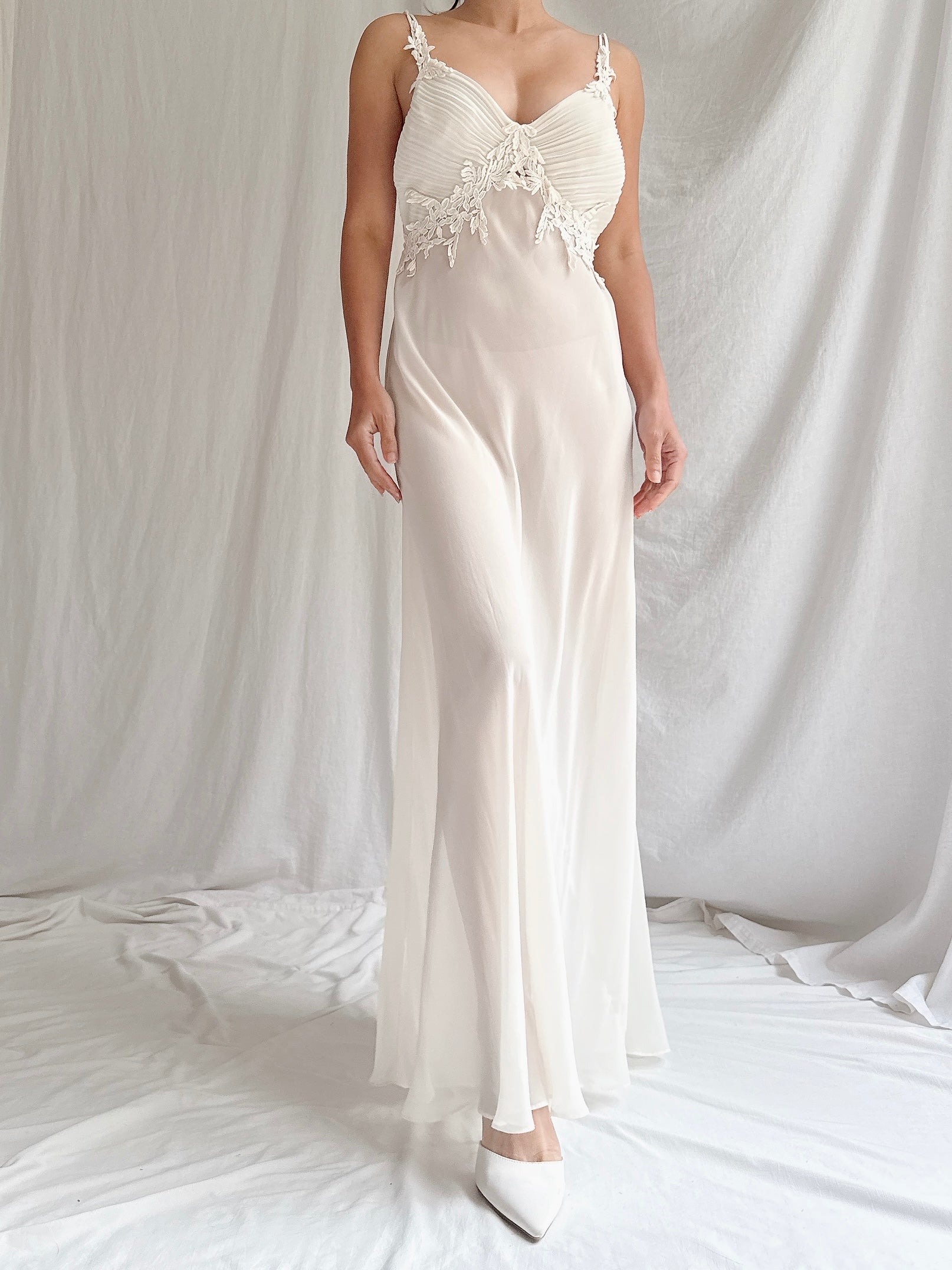 Vintage Chiffon Slip Dress - S