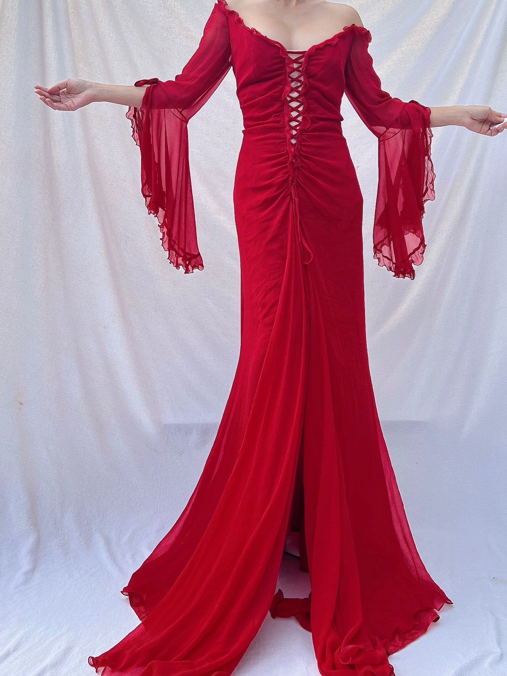 Vintage Silk Belleville Sassoon Gown - M UK 14