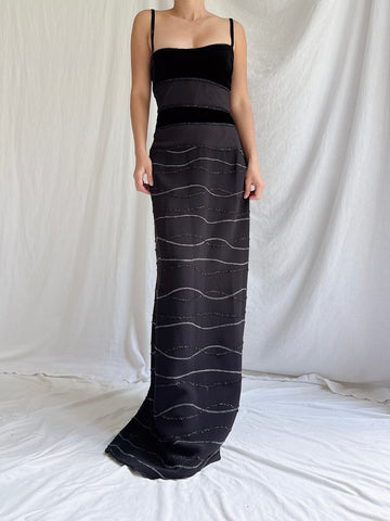 Vintage Floranna Italy Silk and Rayon Gown - IT 44