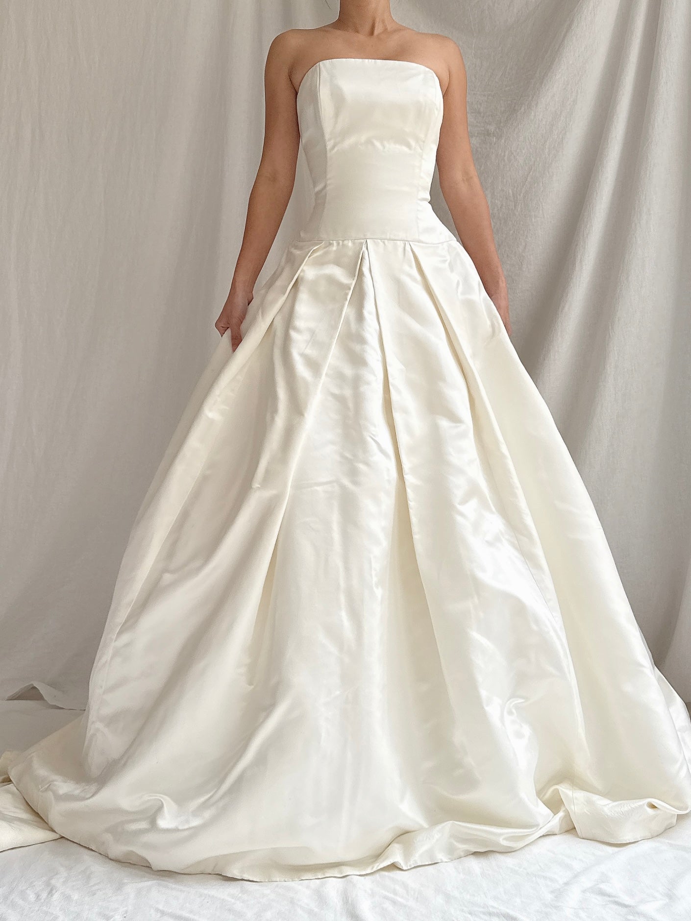 Vintage Amsale Silk Strapless Gown - S/M 6