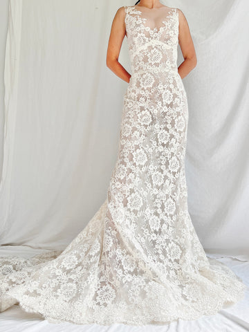 Liancarlo Couture Sheer Lace Gown - 6