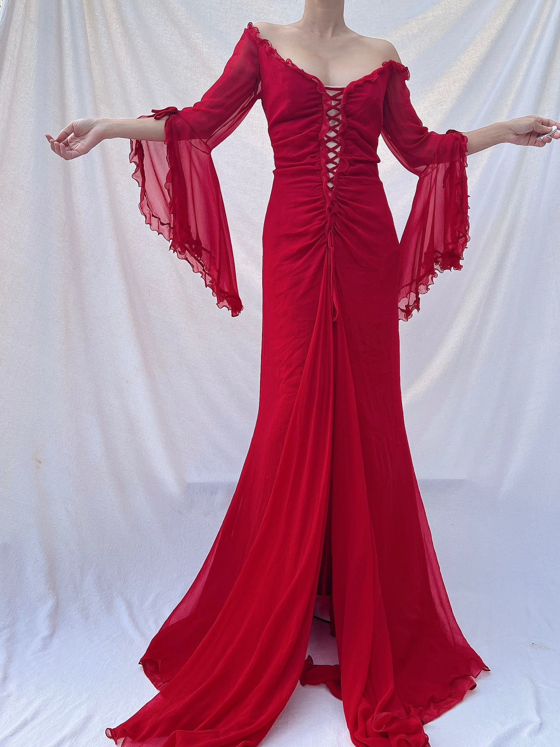 Vintage Silk Belleville Sassoon Gown - M UK 14