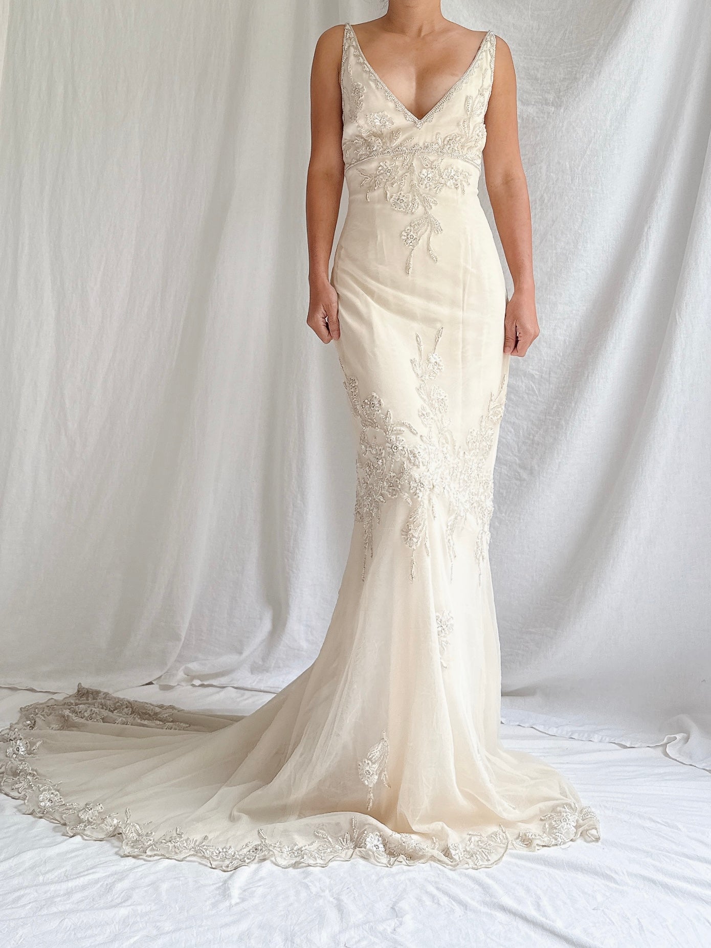 Vintage Liancarlo Couture Silk and Tulle Gown - M/6