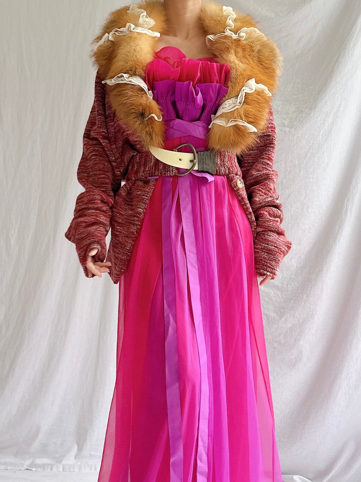 Vintage Tricot Chic Fox Fur Jacket - S/M