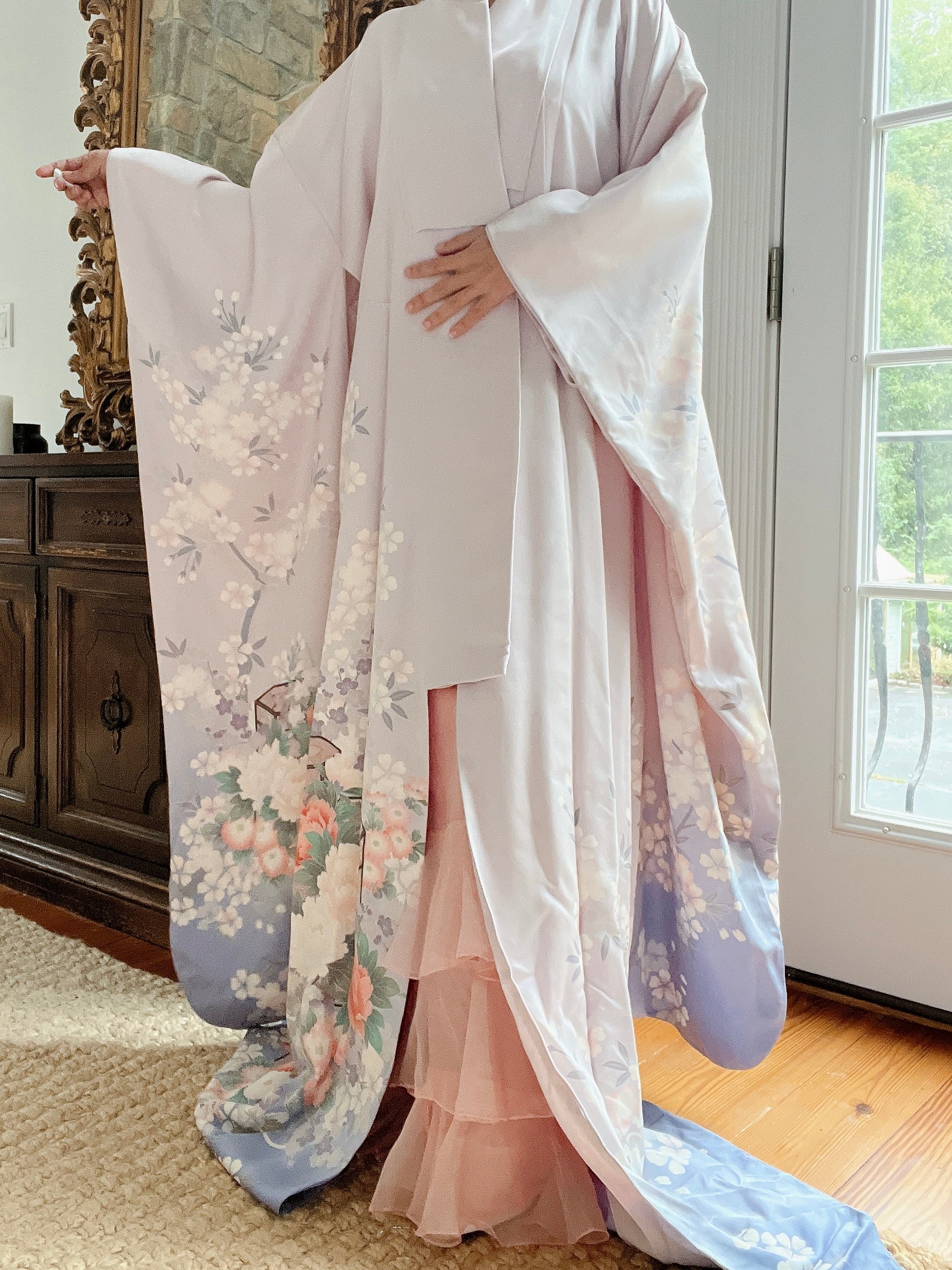 Lavender Floral Kimono