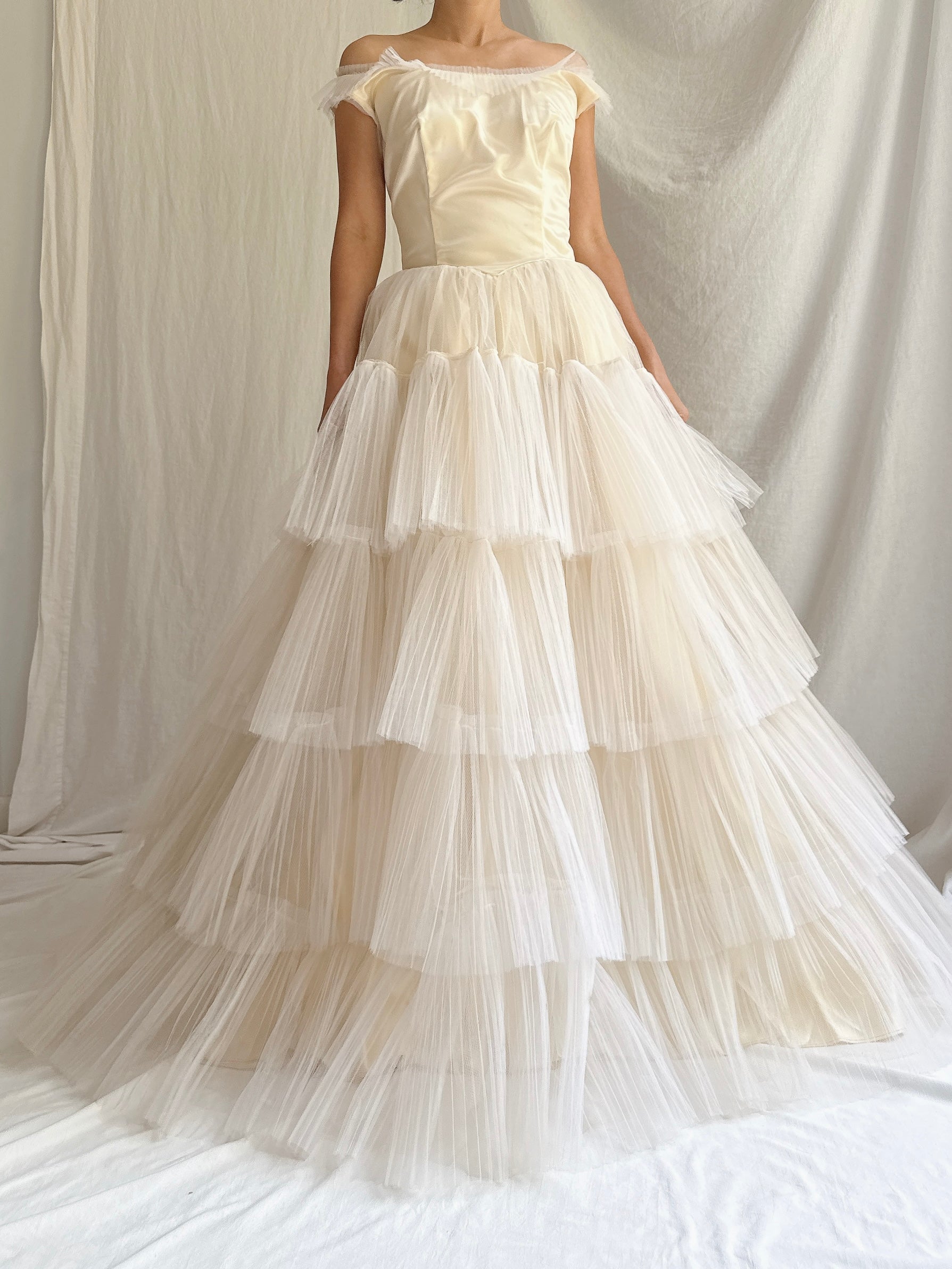 1950s Layered Tulle Dress - S