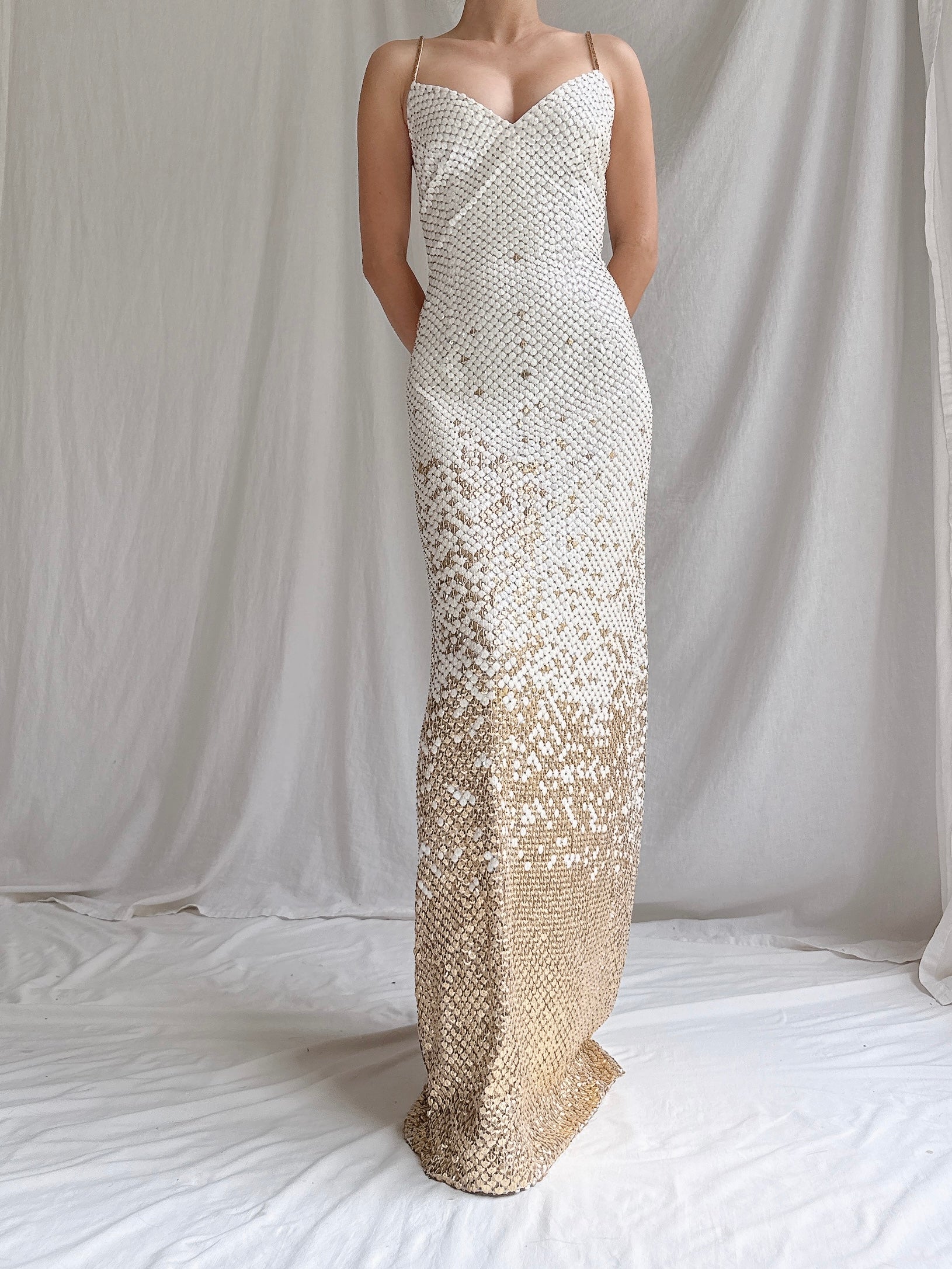 Vintage Graduated Sequins Dress - S