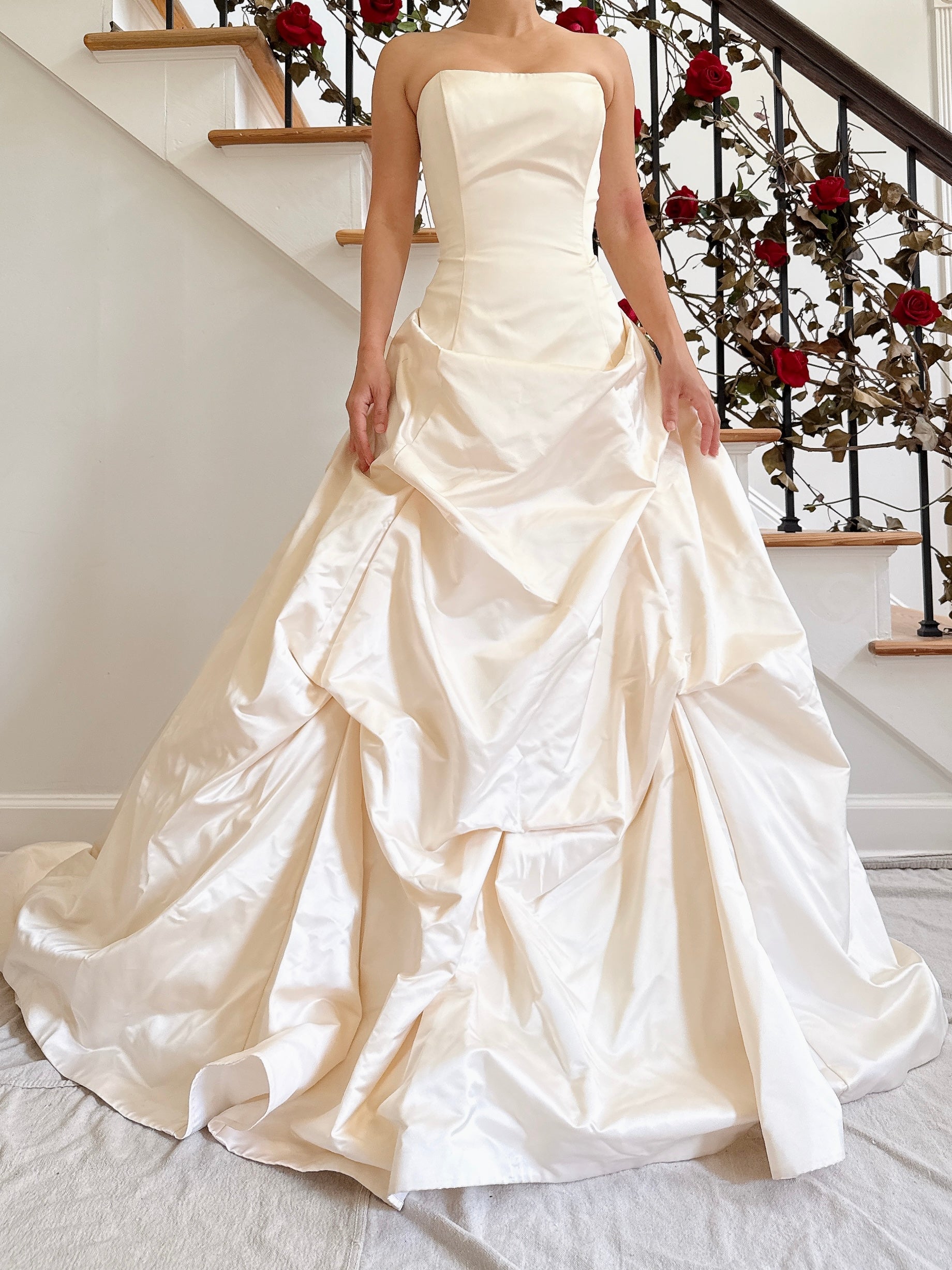 00 Marisa Silk Draped Gown - 35B/29W/58L from shoulders