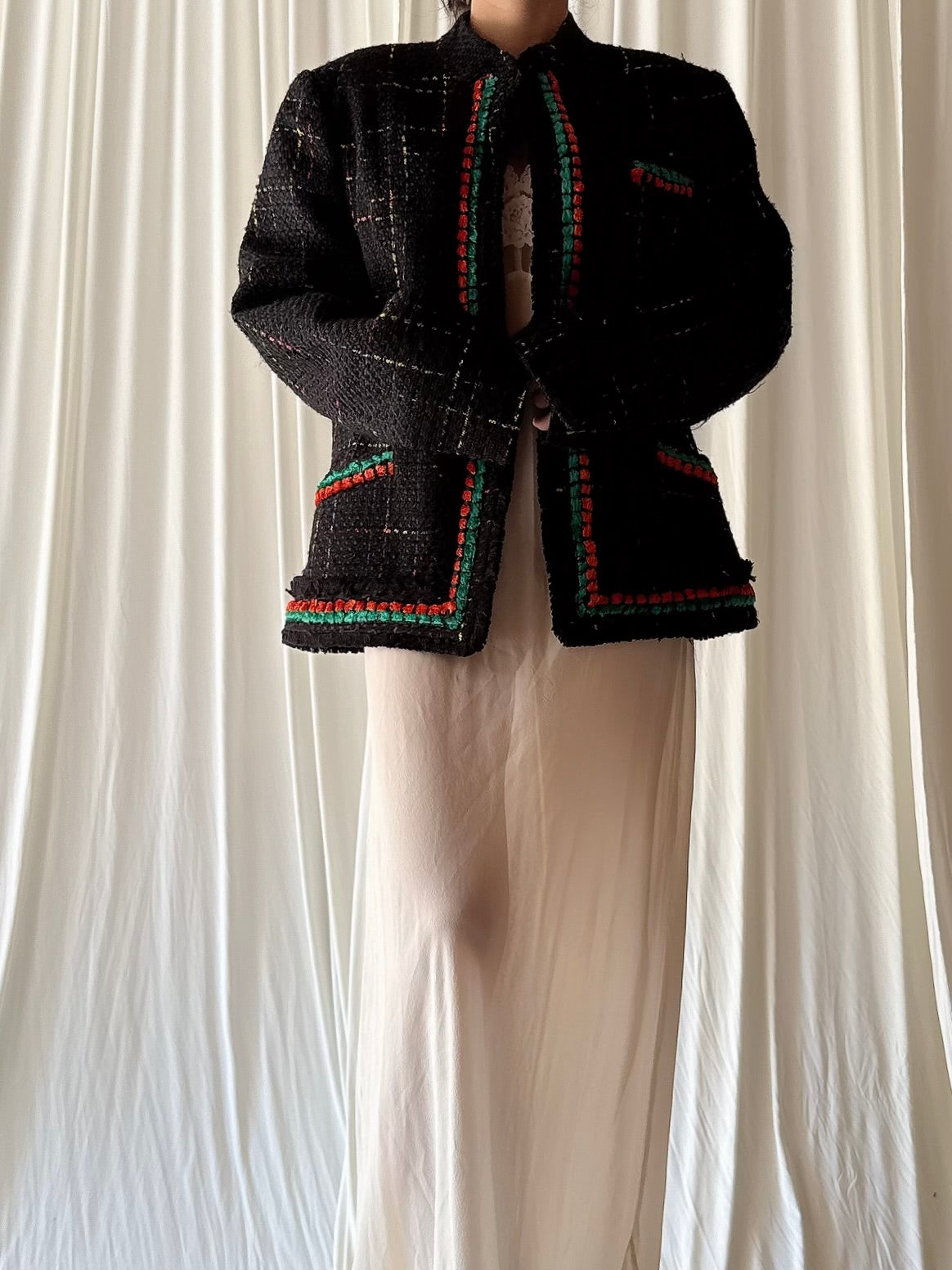 Vintage Terry Paris Silk Jacket - L