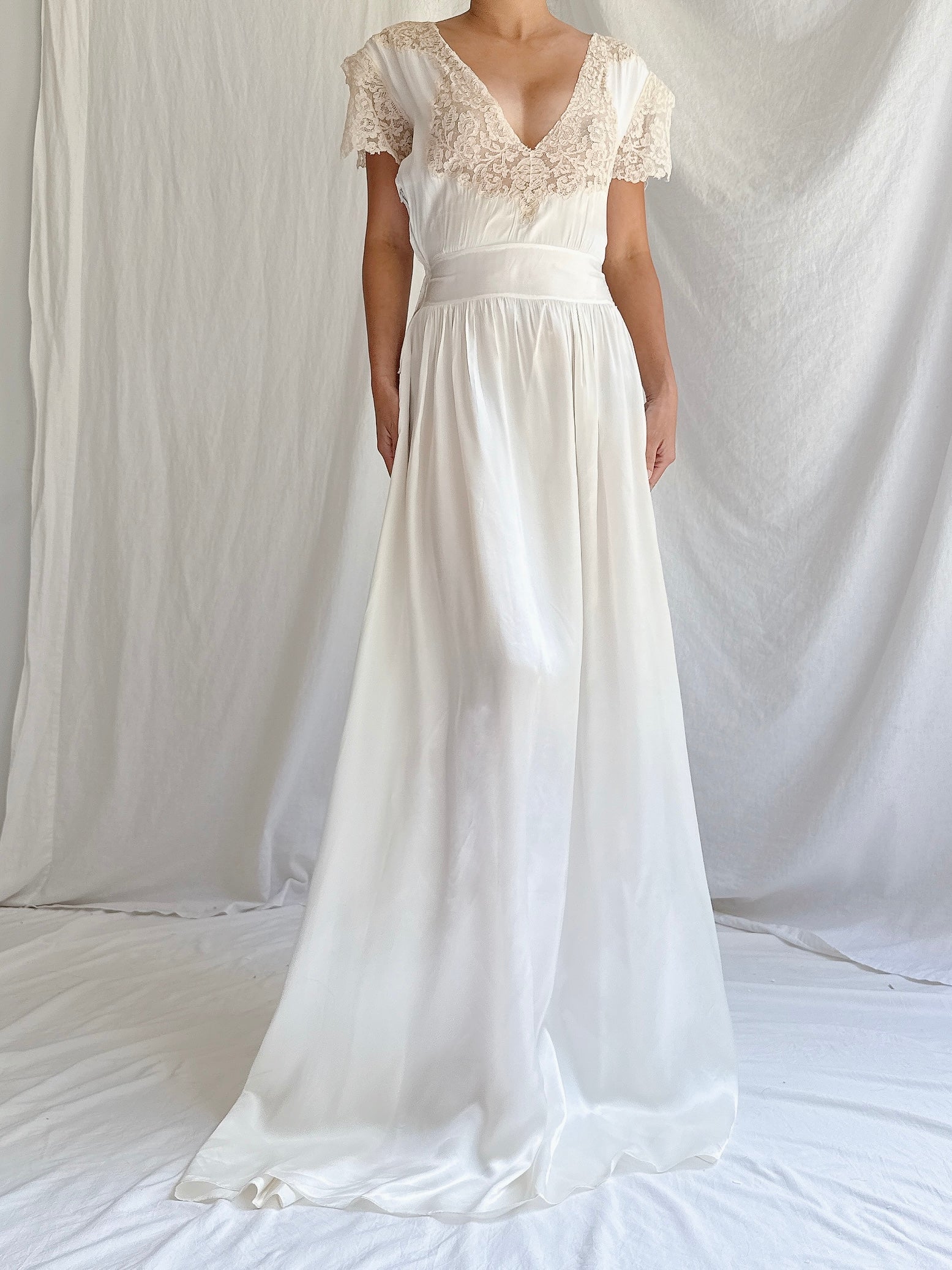 1930s Satin Dress - S