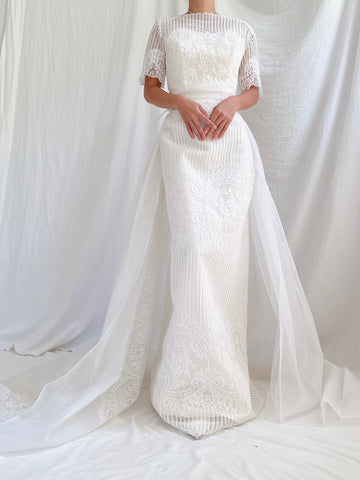 1960s 2-Piece Lace Gown - XS