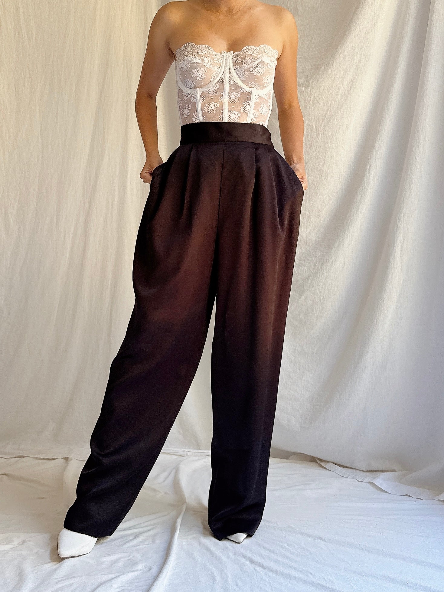 Vintage Black Trousers - S/4