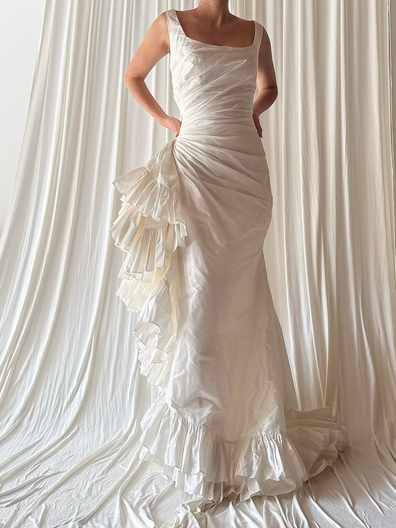 Vintage Cymbeline Taffeta Draped Gown - 4/6