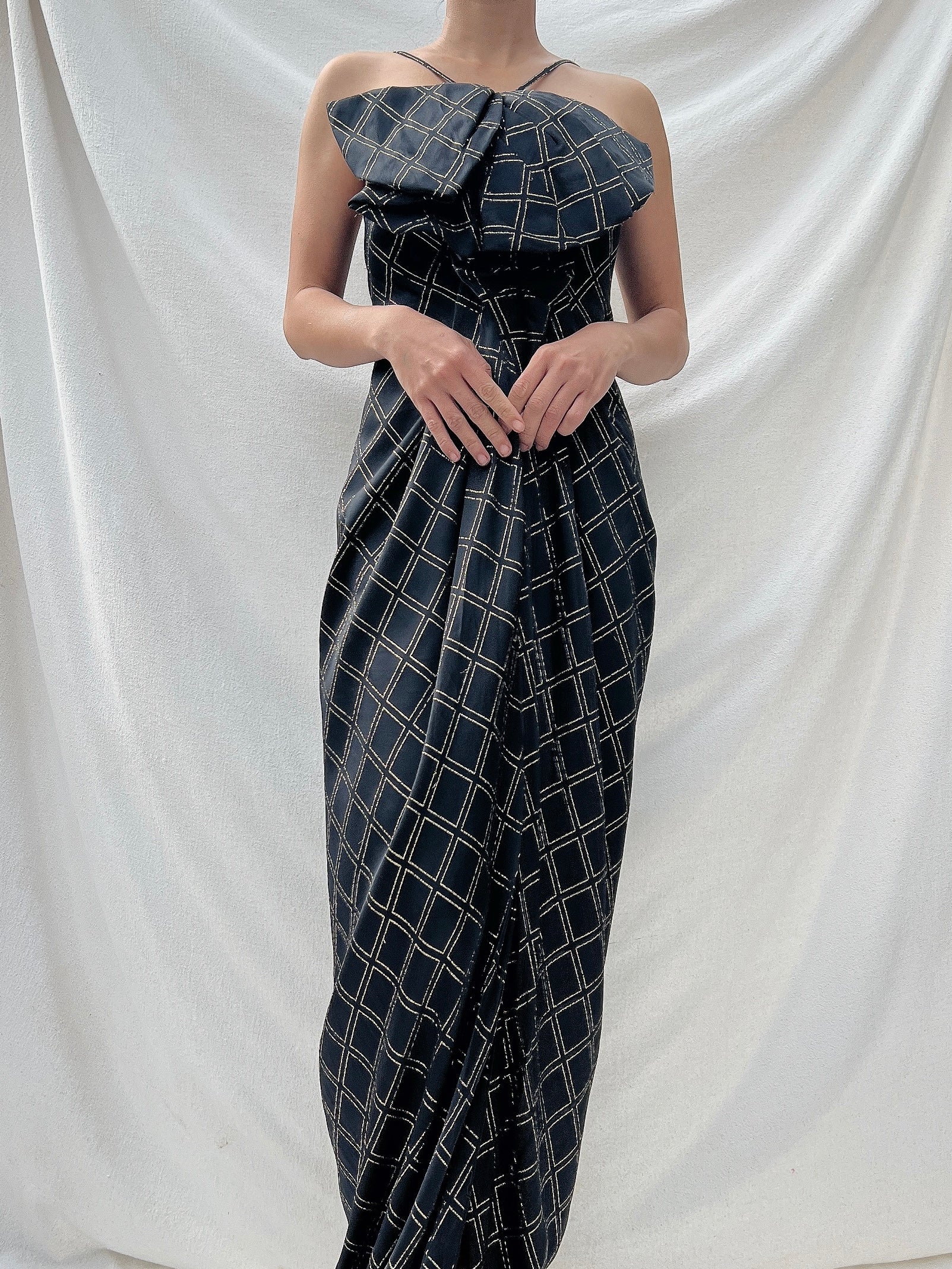 Vintage Galanos Silk Halter Gown - M