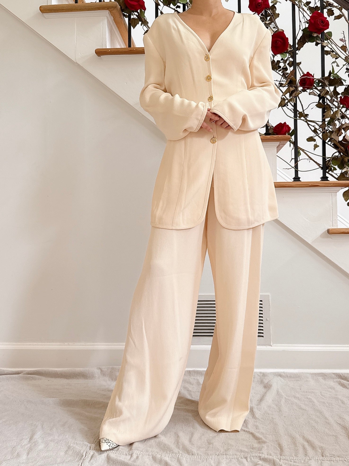 Vintage Escada Silk 2-Piece Set - FR 36
