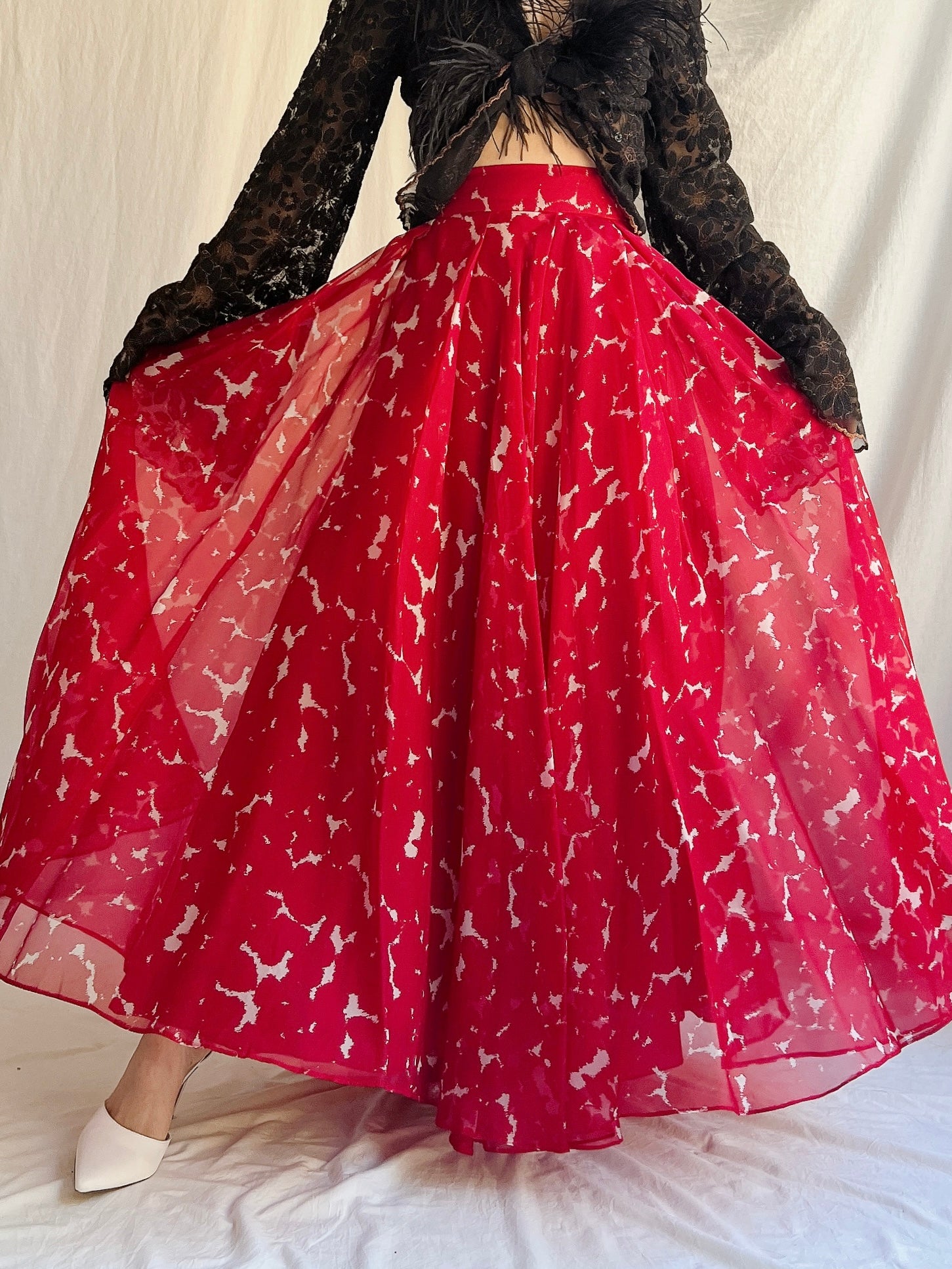 Vintage Petrovitch & Robinson Silk Organza Skirt - M/L