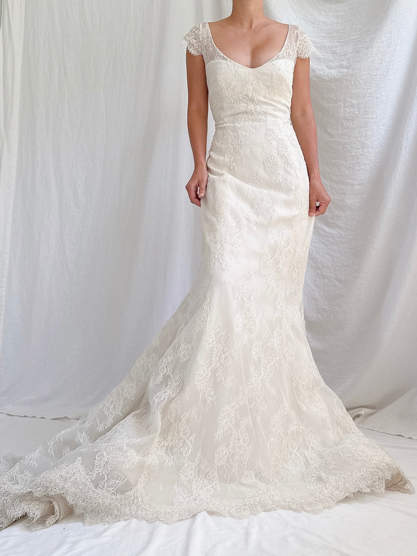 Vintage Liancarlo Couture Lace Dress - M 8