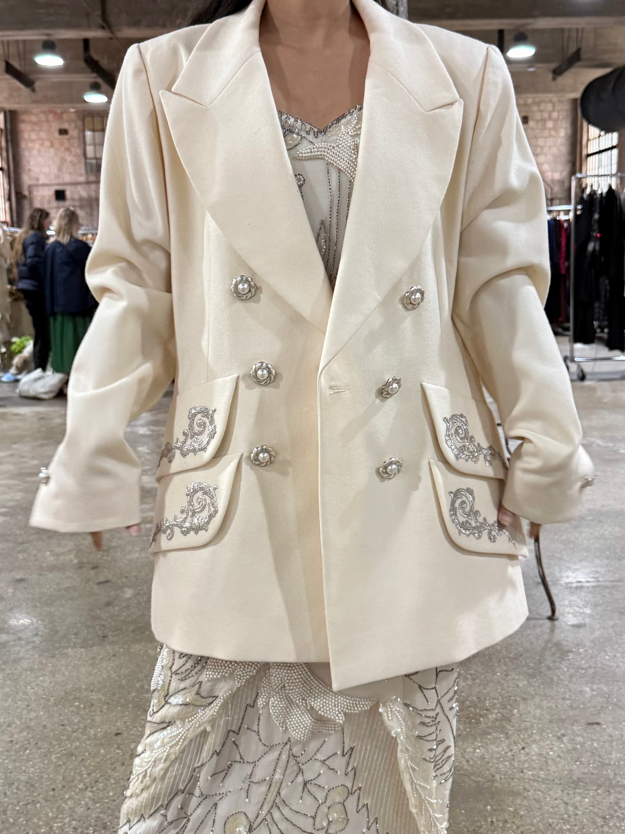 Vintage Jacques Fath Wool Jacket - M