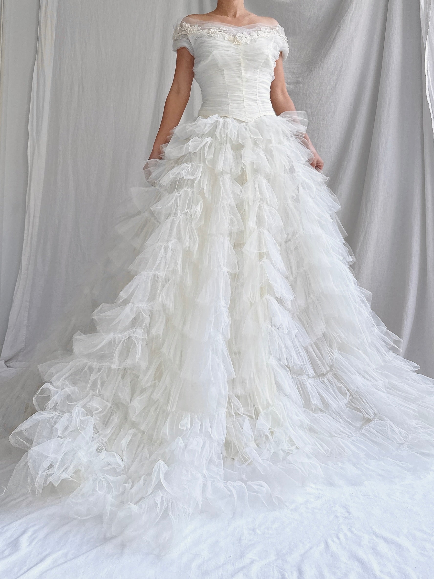 1950s Layered Tulle Gown - XS