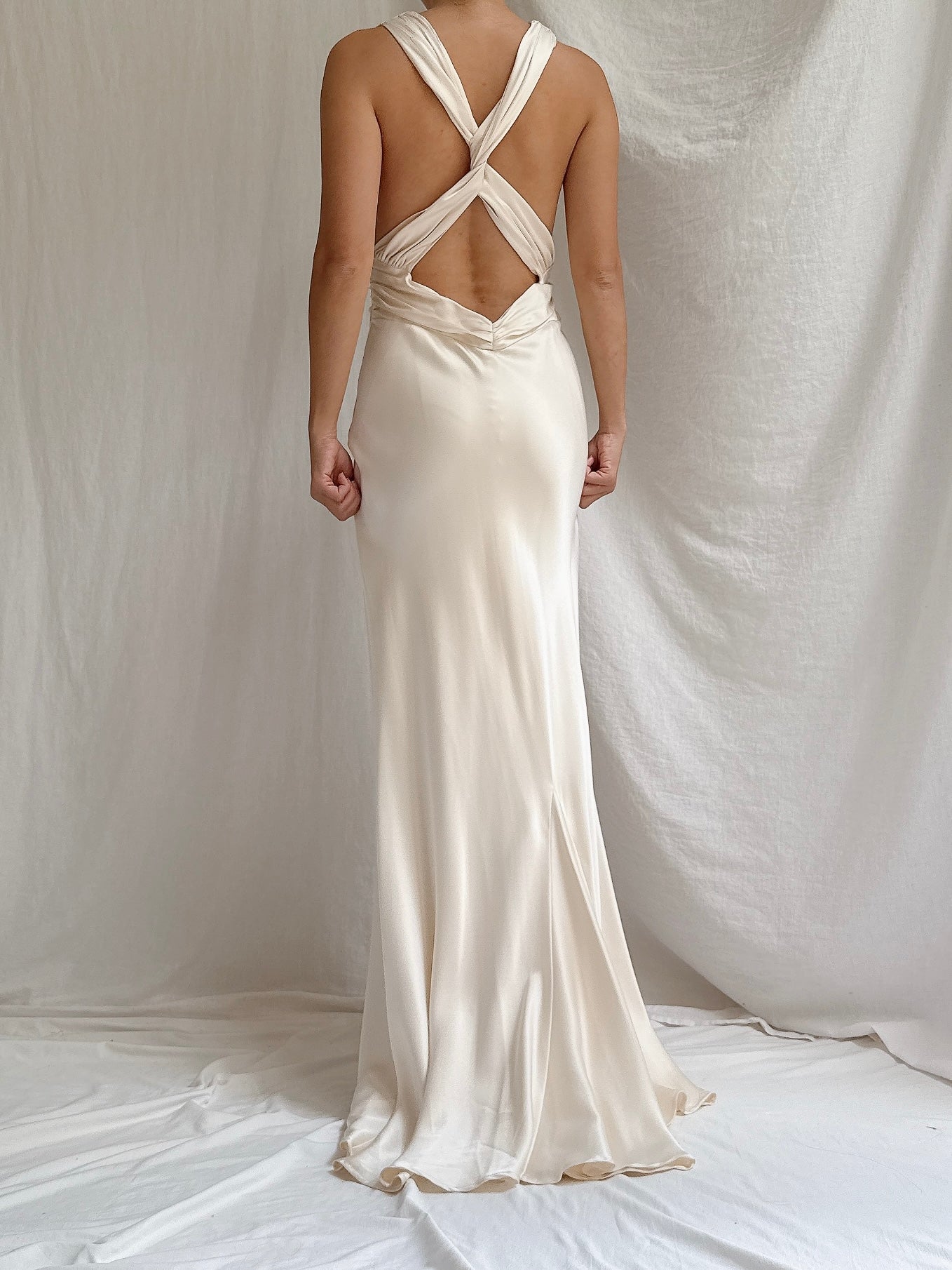 Vintage Silk Bias Gown - M/8