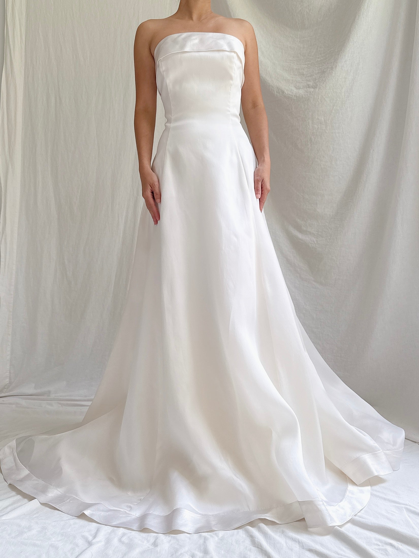Vintage Angelina Bridal Couture Silk Organza Gown - M/10