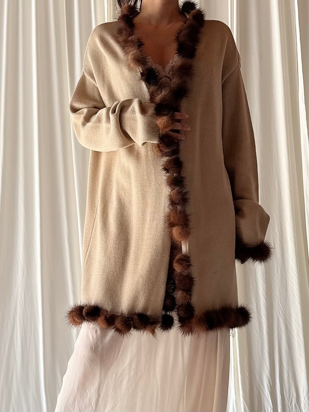 Vintage Gio Mattiolo Mink/Merino Wool Trim Jacket - OSFM