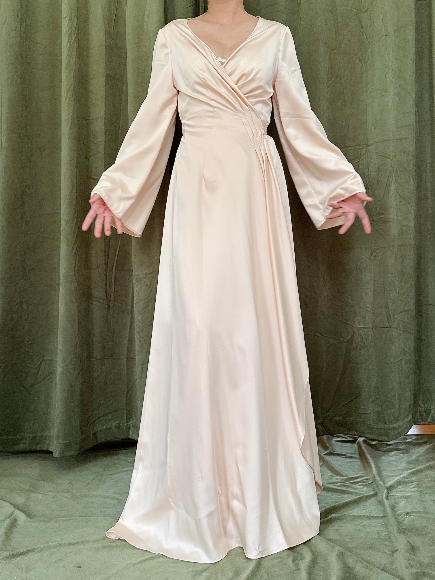 Vintage Peach 2 Piece Robe Set - S/M