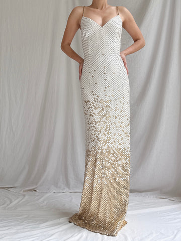 Vintage Graduated Sequins Dress - S