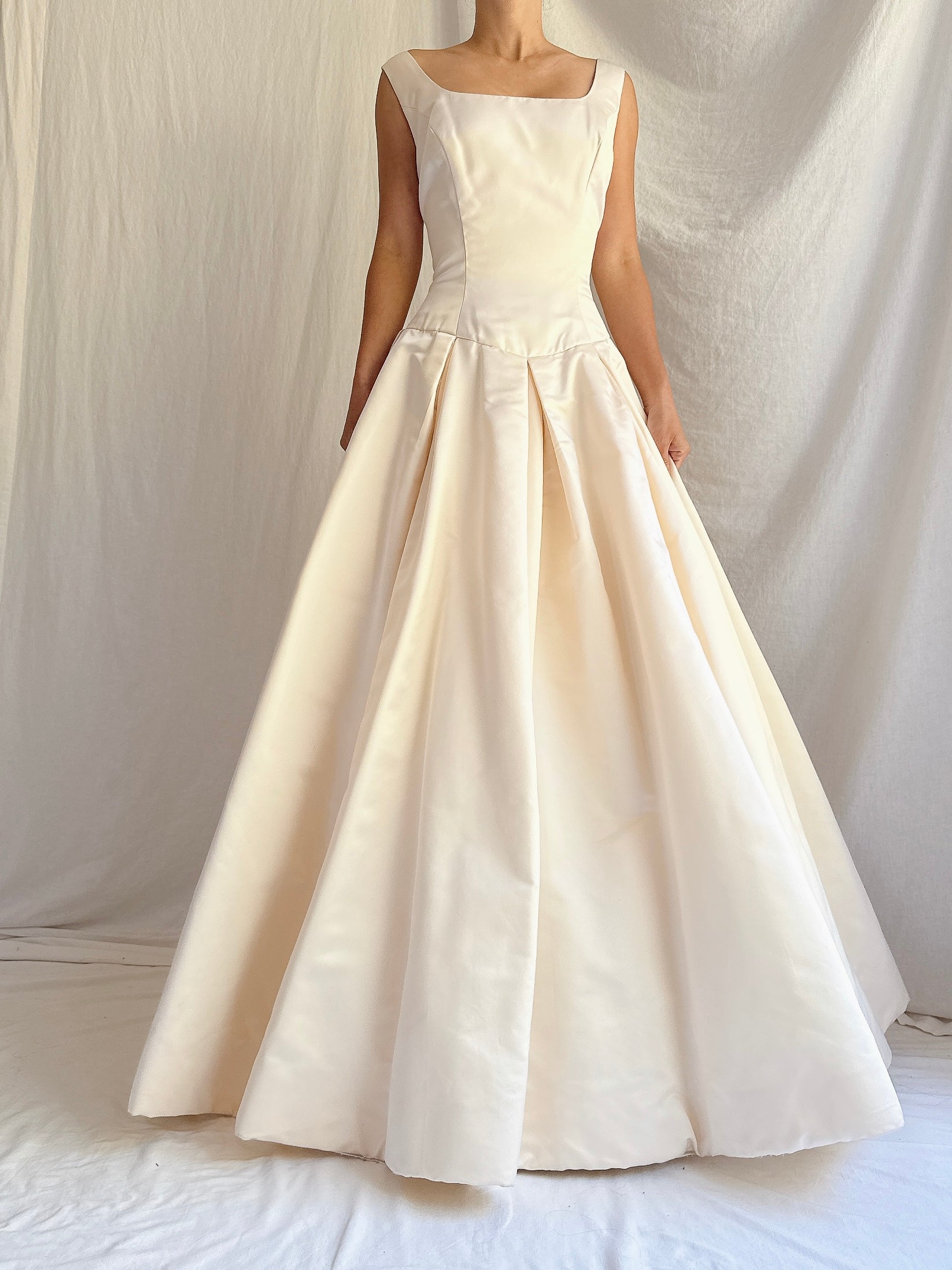 Square Neck Silk 2 Piece Gown - Size 10