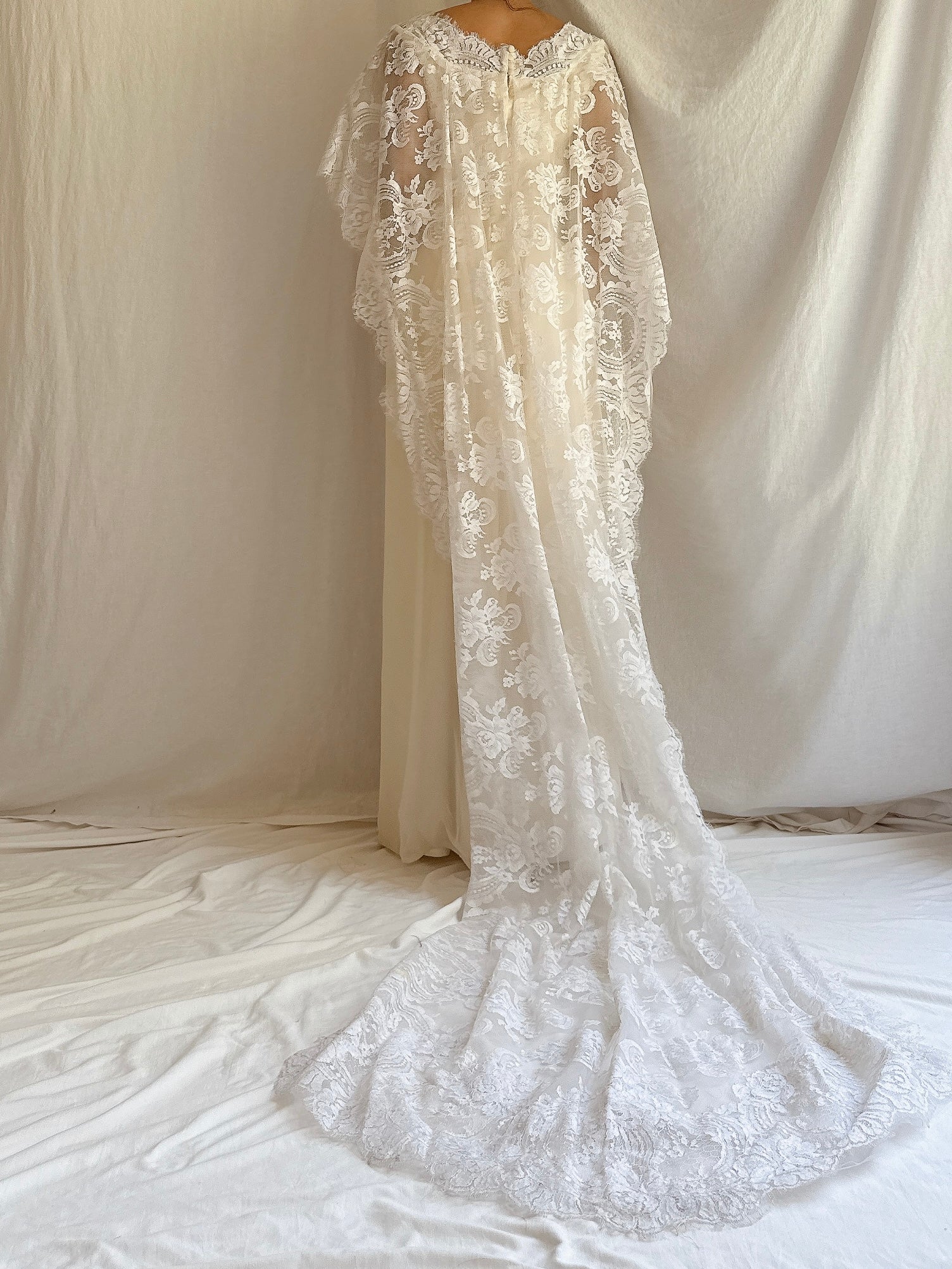 1960s Lace Cape Dress - XS
