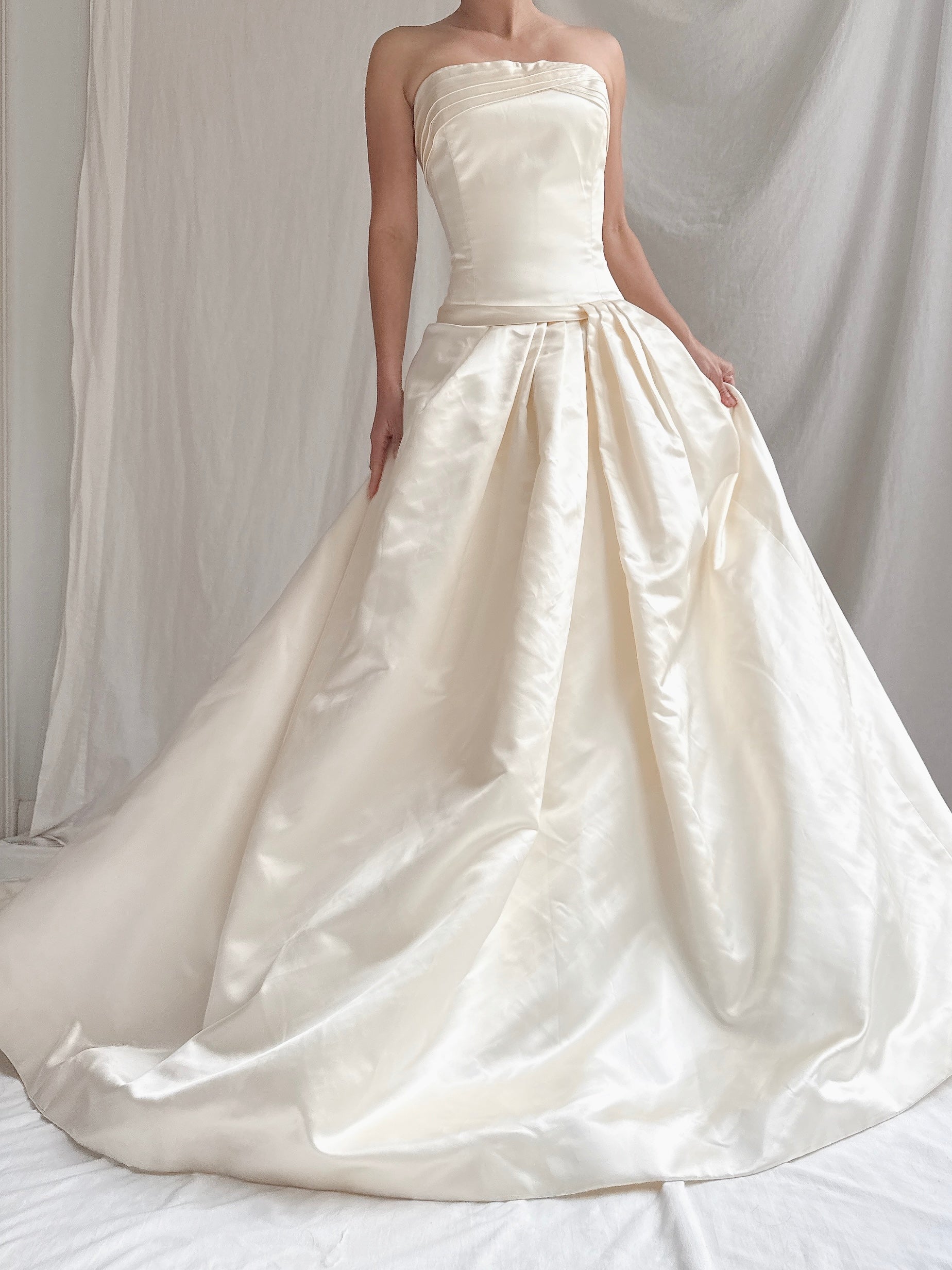 1990s Rivini Silk Dropped Waist Gown - M/8