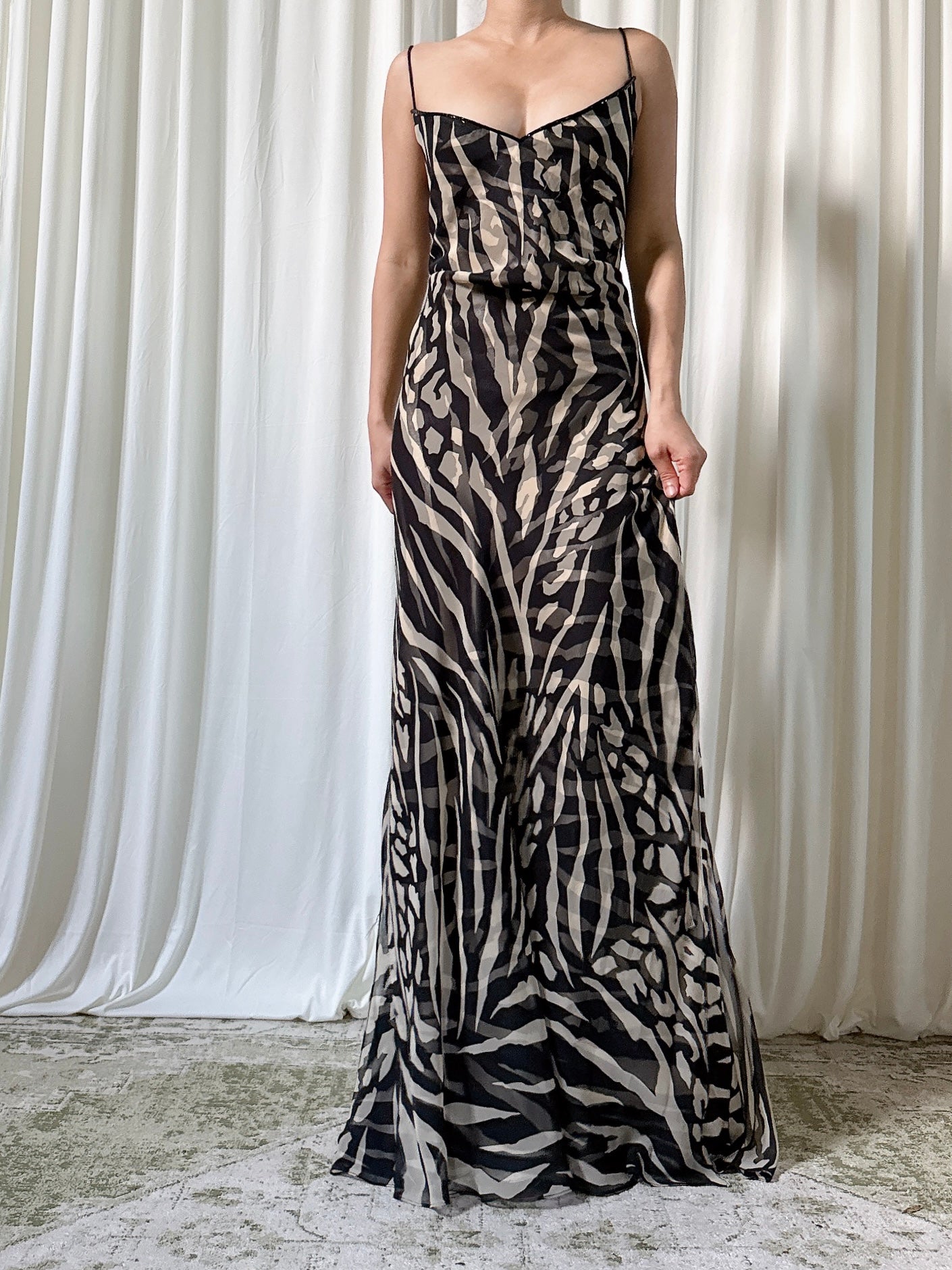 Vintage After Six Animal Print Dress - US 14