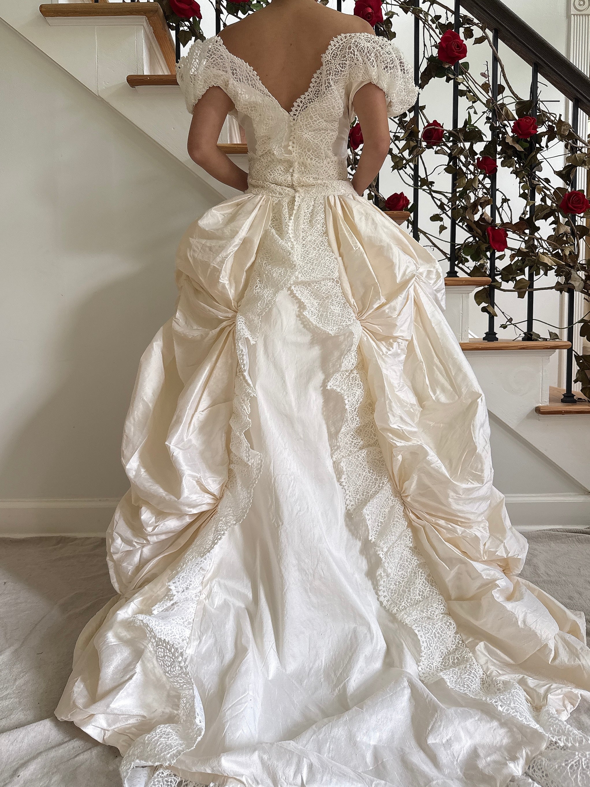 Vintage Nicole Legroux Silk Gown - M/6/8