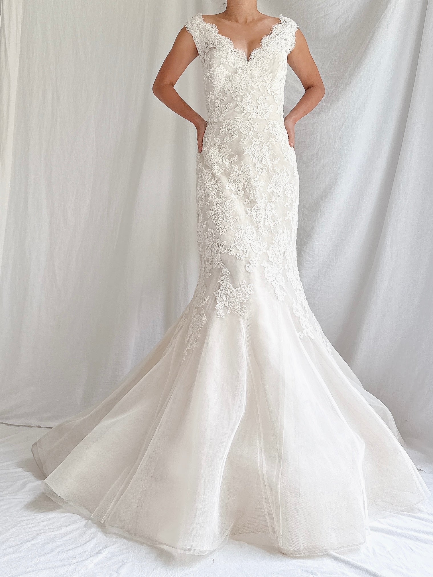 Vintage Liancarlo Alencon Lace Gown - M/L 10