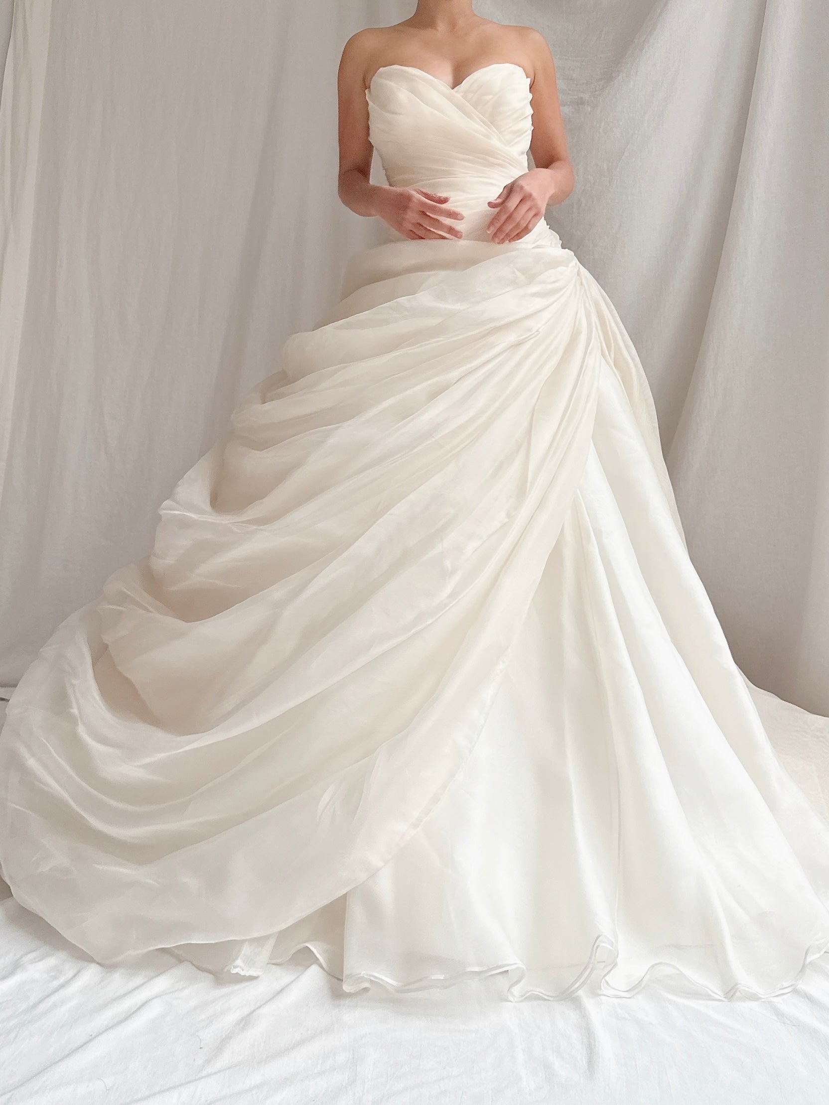 Vintage Romona Keveza Silk Gown - M