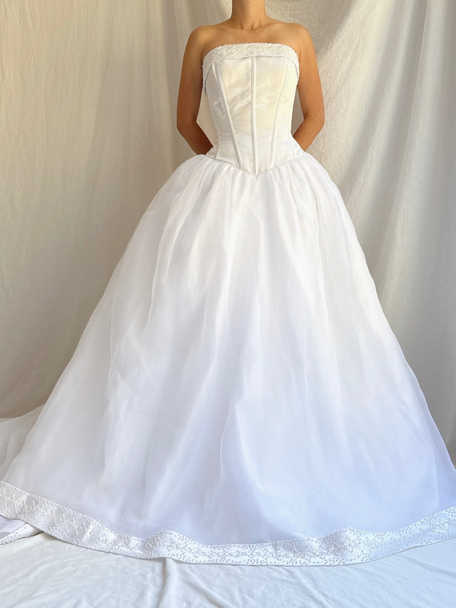 Vintage Strapless Dress - S