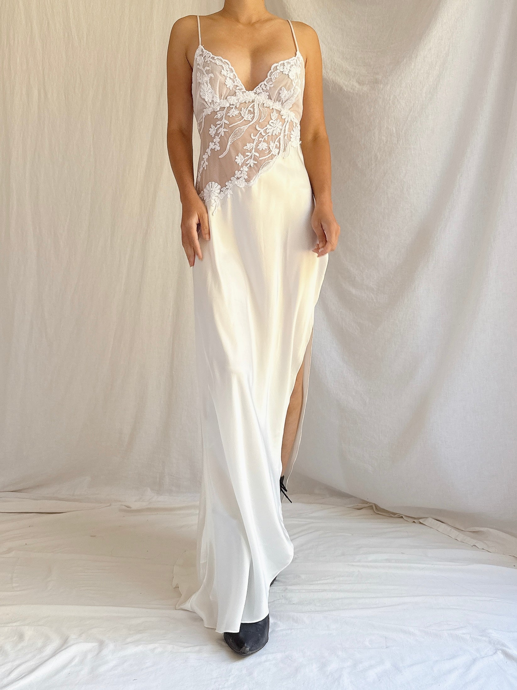 Vintage Satin Slip - S