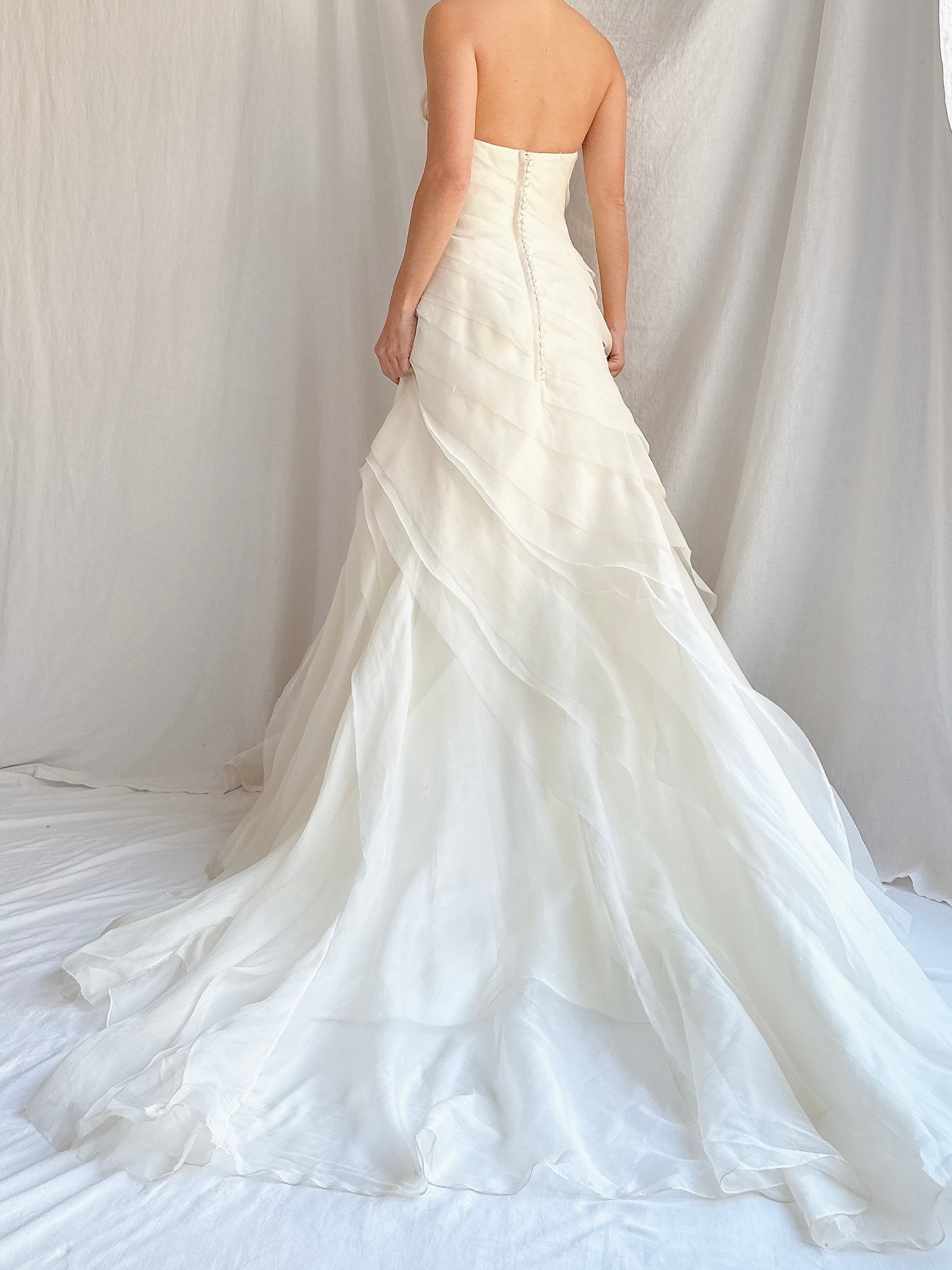 Vintage Silk Organza Gown - L/14