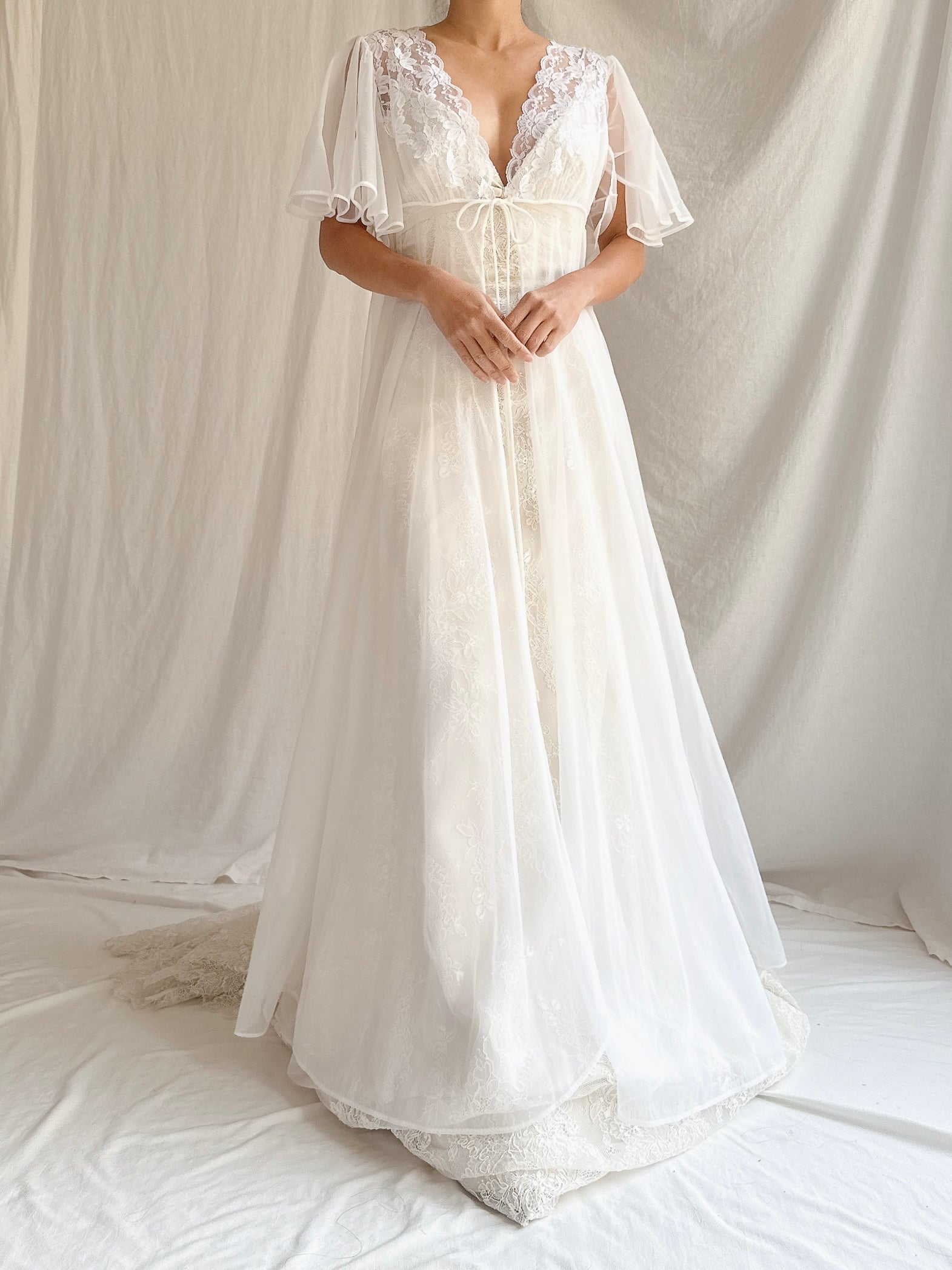 Vintage Tricot Dressing Gown - M