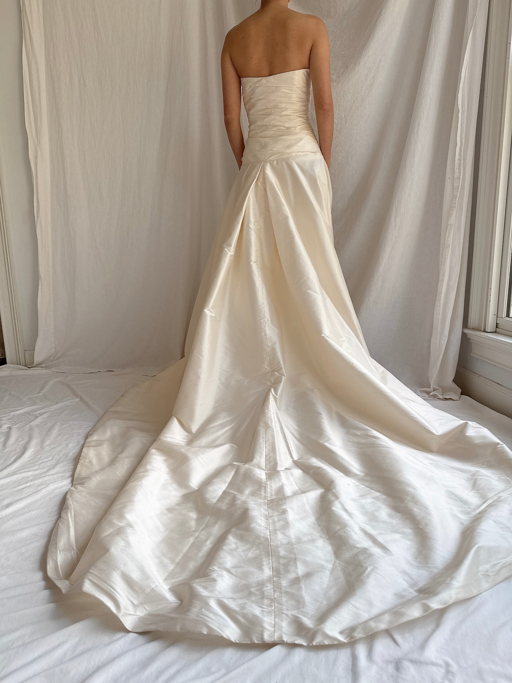 Vintage Silk Draped Gown - XS/S 2/4