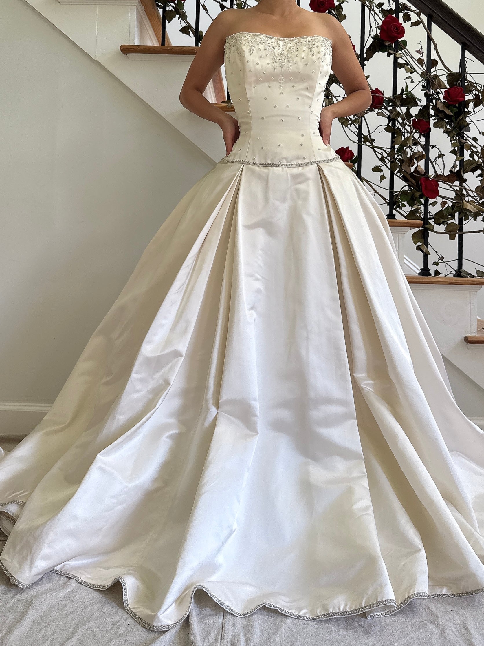 Vintage Eve of Milady Silk Gown - M