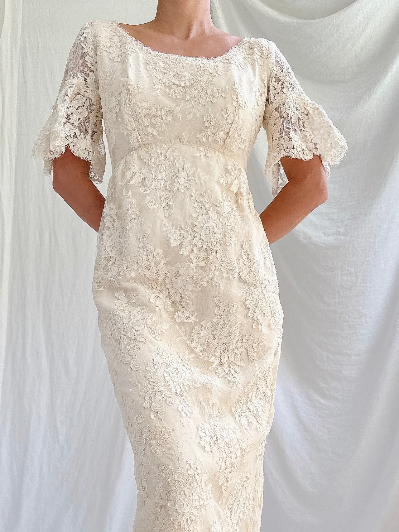 1969s Alencon Lace Dress - XS