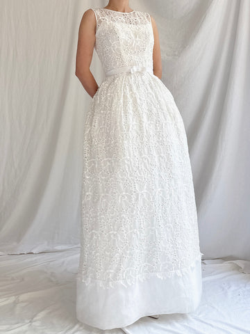 1960s Organza Cutout Gown - XXS