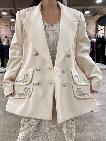 Vintage Jacques Fath Wool Jacket - M