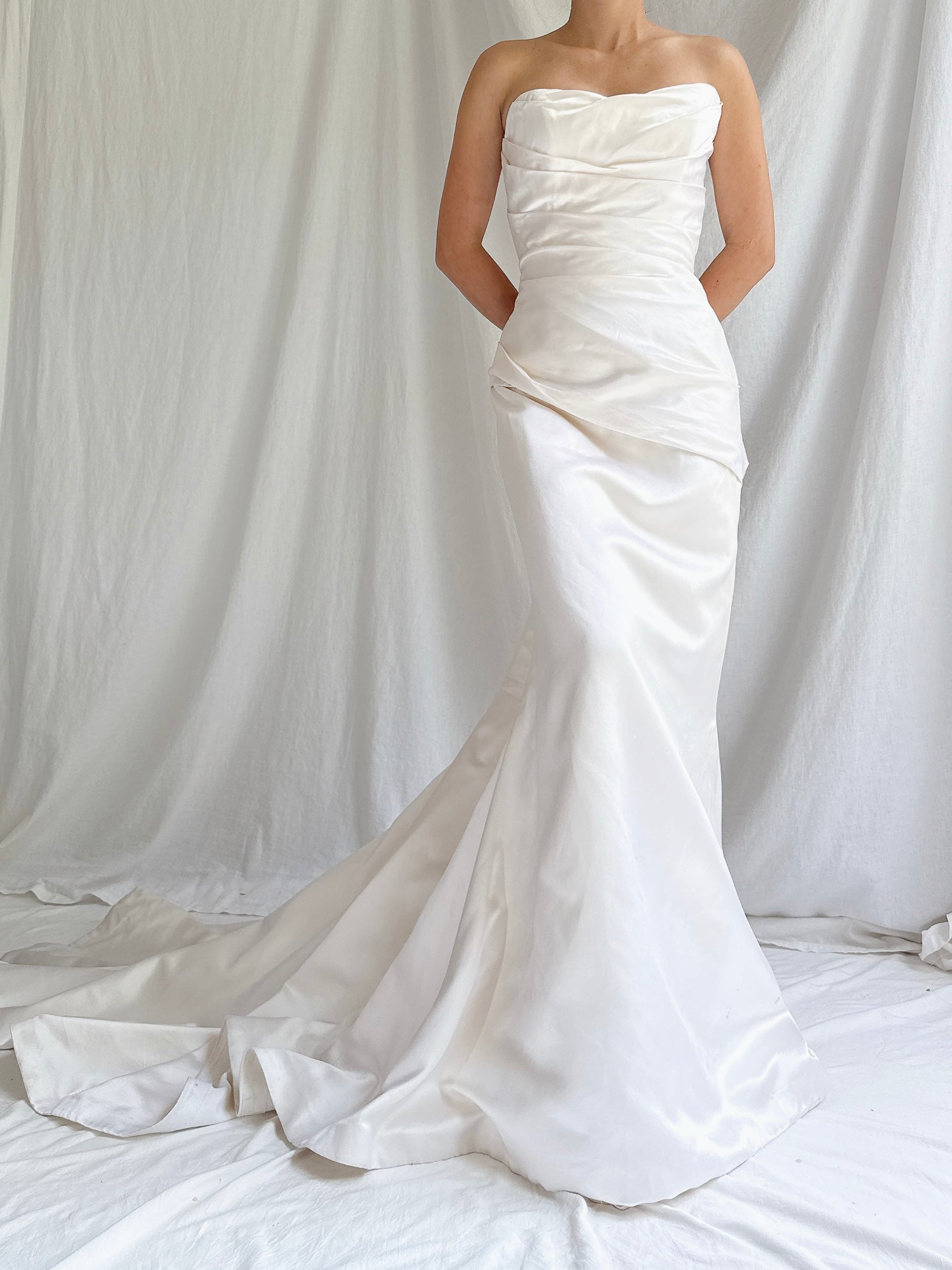 Vintage Marisa Silk Draped Gown - S