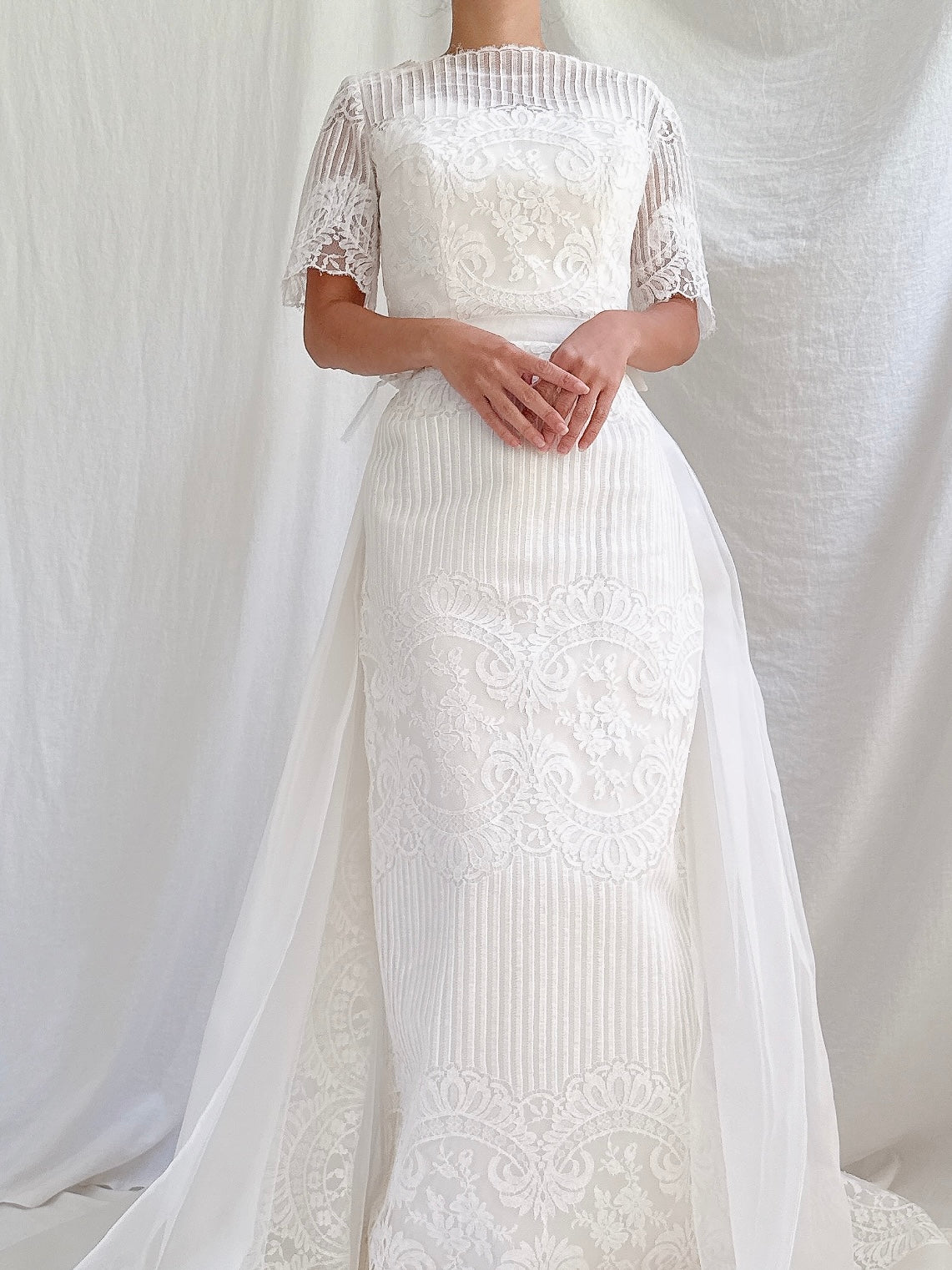 1960s 2-Piece Lace Gown - XS