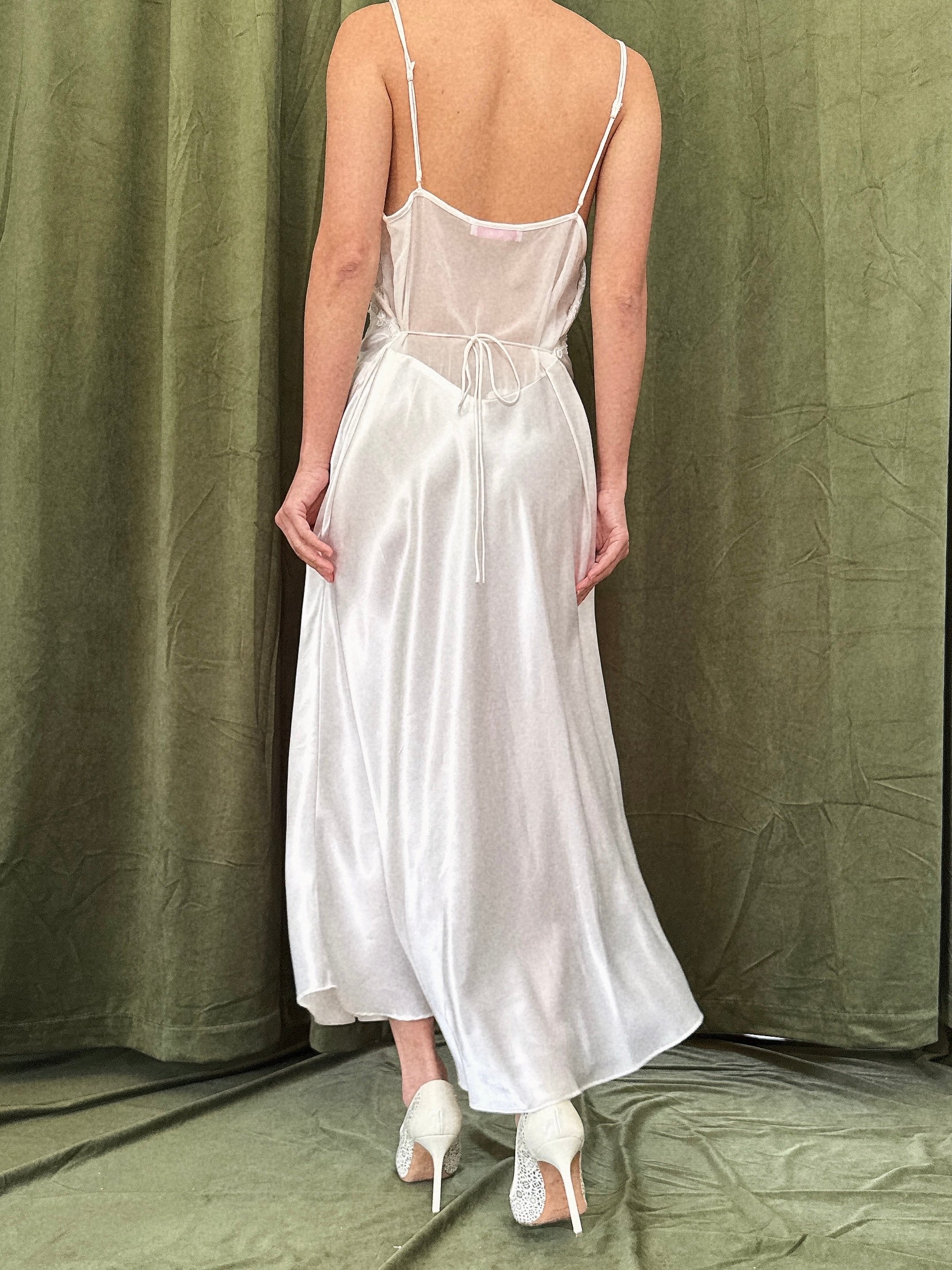Vintage Satin Slip Dress - M